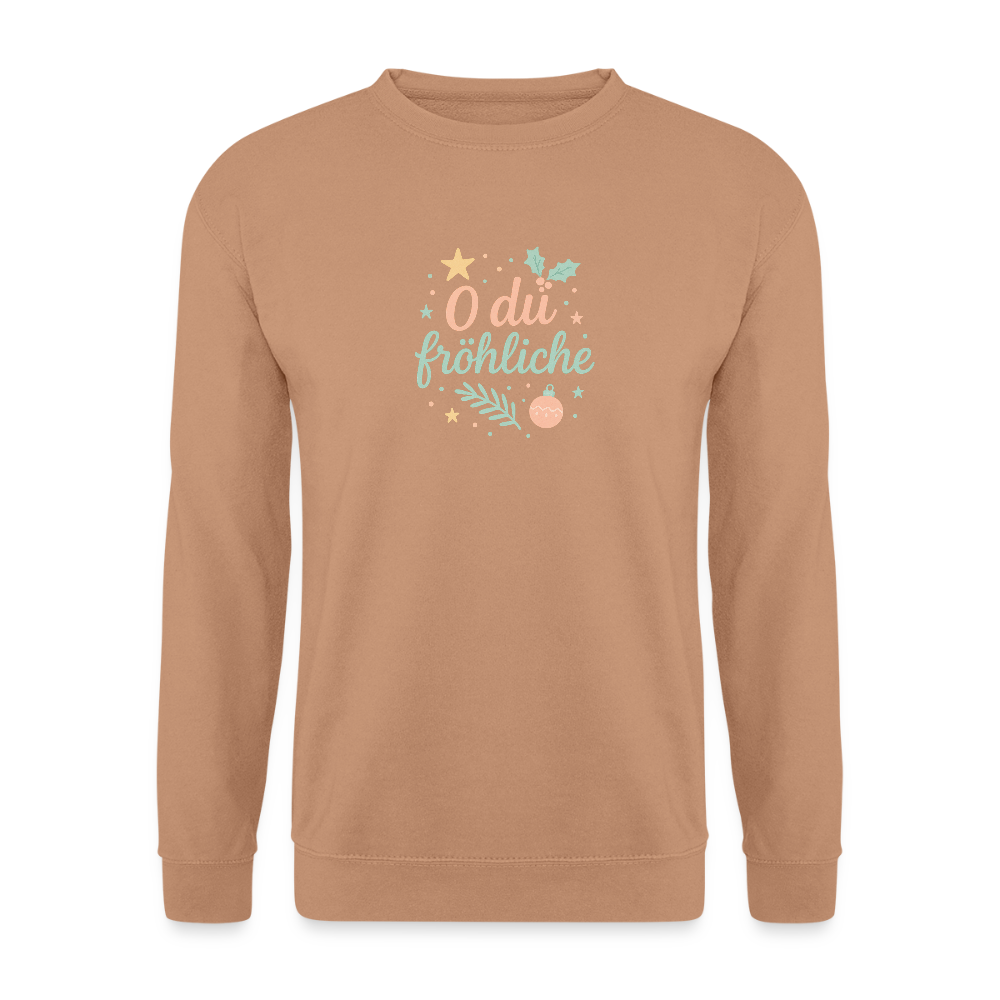Unisex Pullover "O du fröhliche" - Mocca