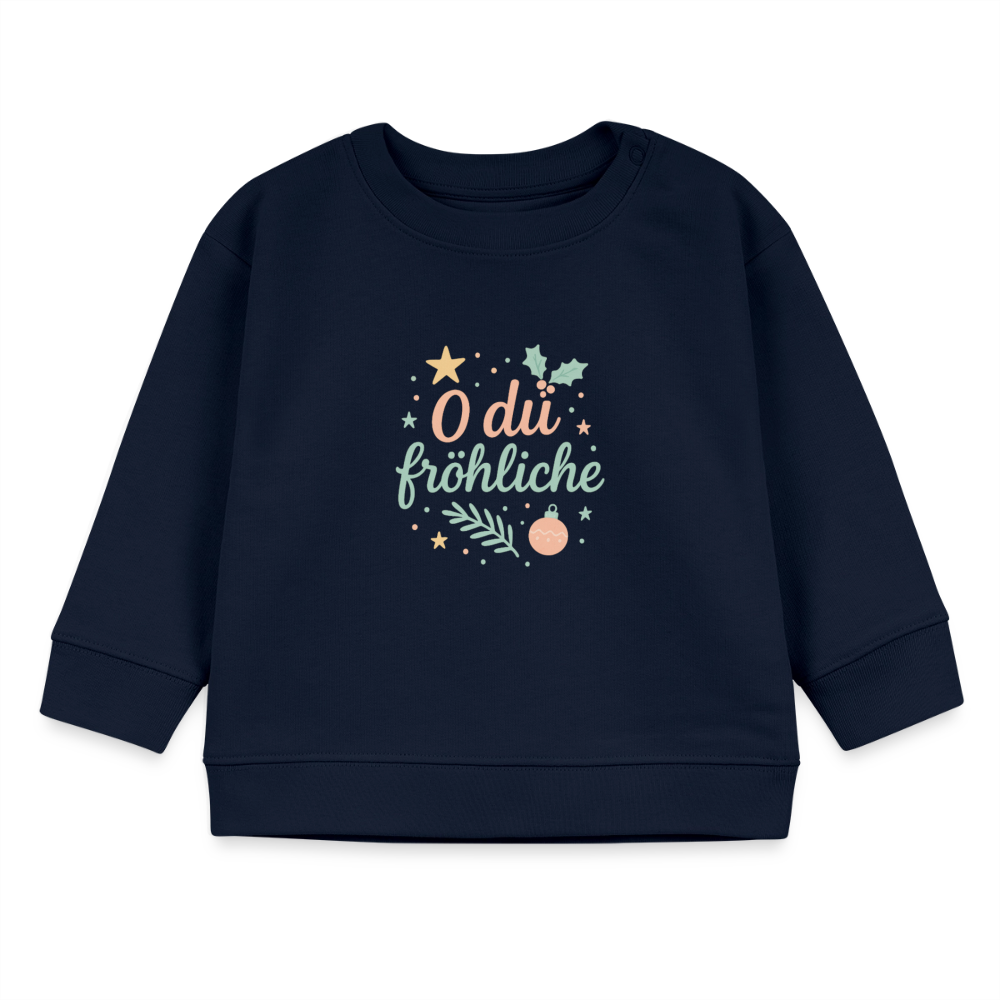 Kids Bio-Sweatshirt "O du fröhliche" - Navy