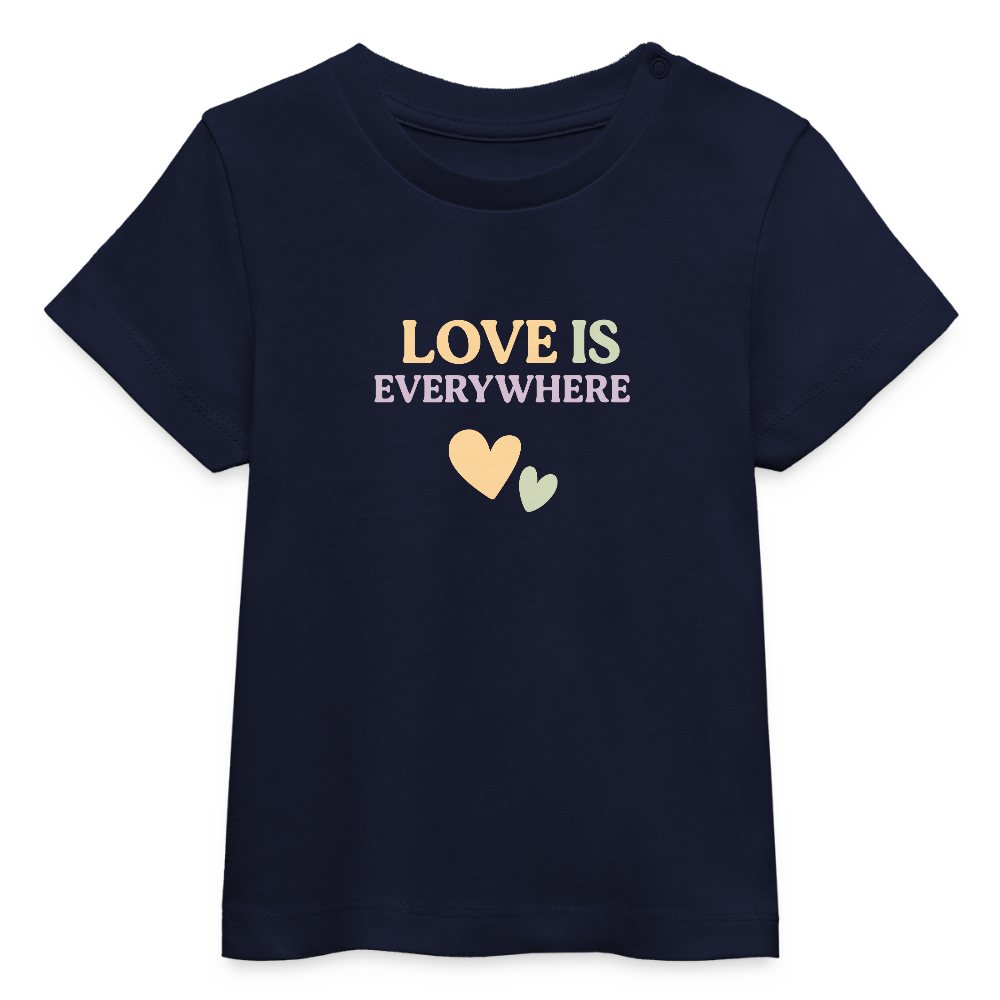 Baby Bio-T-Shirt "Love is everywhere" - Navy