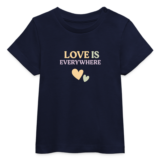 Baby Bio-T-Shirt "Love is everywhere" - Navy