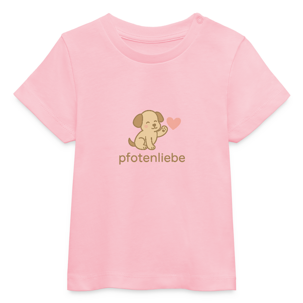 Baby Bio-T-Shirt "Hund" - Hellrosa