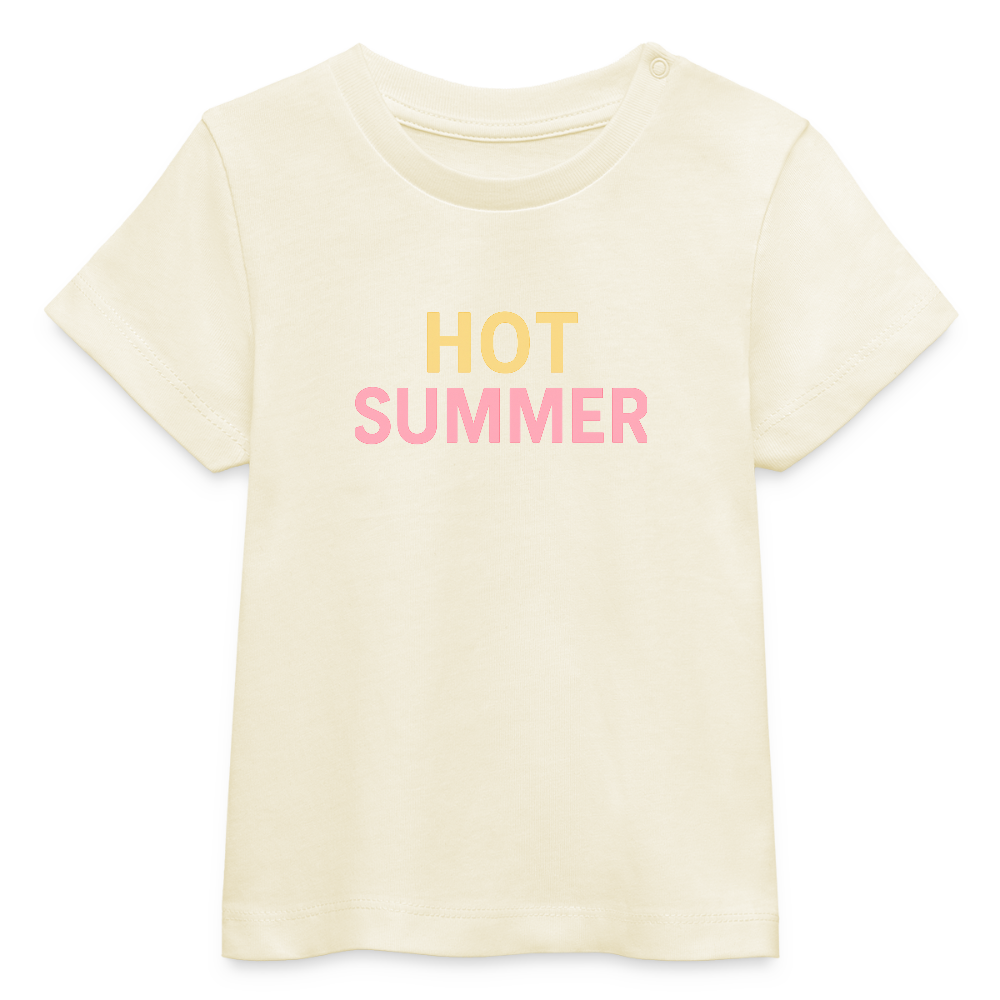 Baby Bio-T-Shirt "hot summer" - Weißgrau