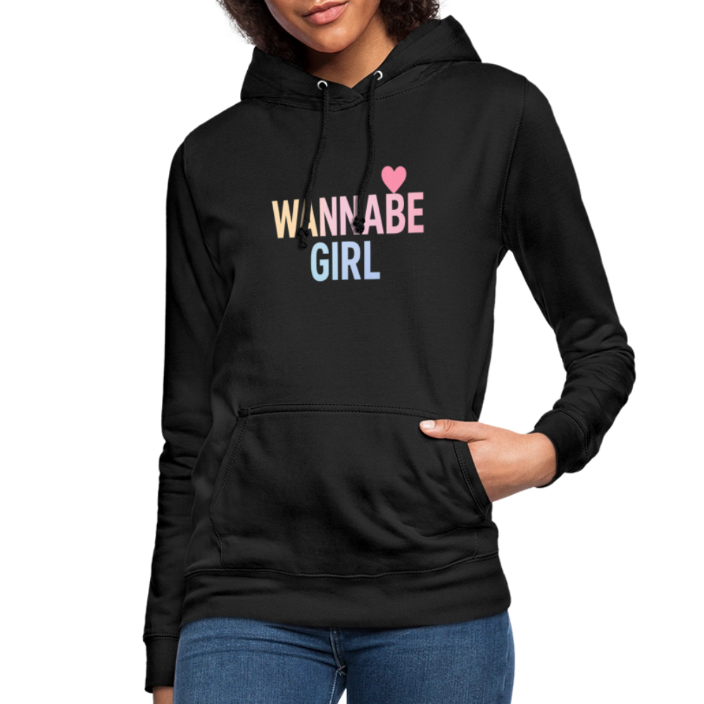 Frauen Hoodie "Wannabe Girl" - Schwarz