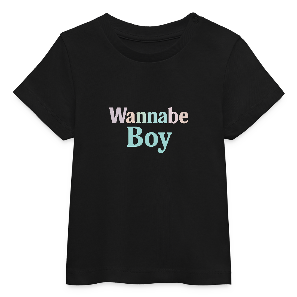 Baby Bio-T-Shirt "Wannabe Boy" - Schwarz