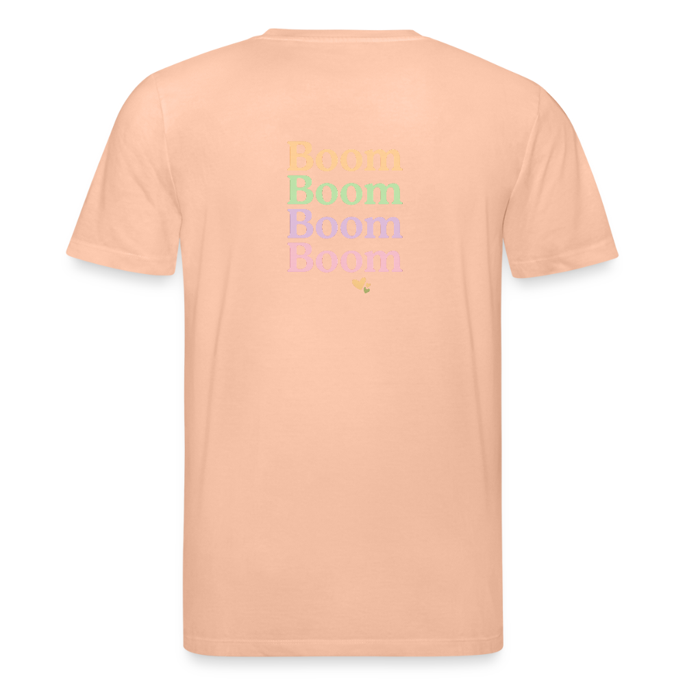 Unisex Bio-T-Shirt "Boom Boom Boom Boom" - Pfirsich