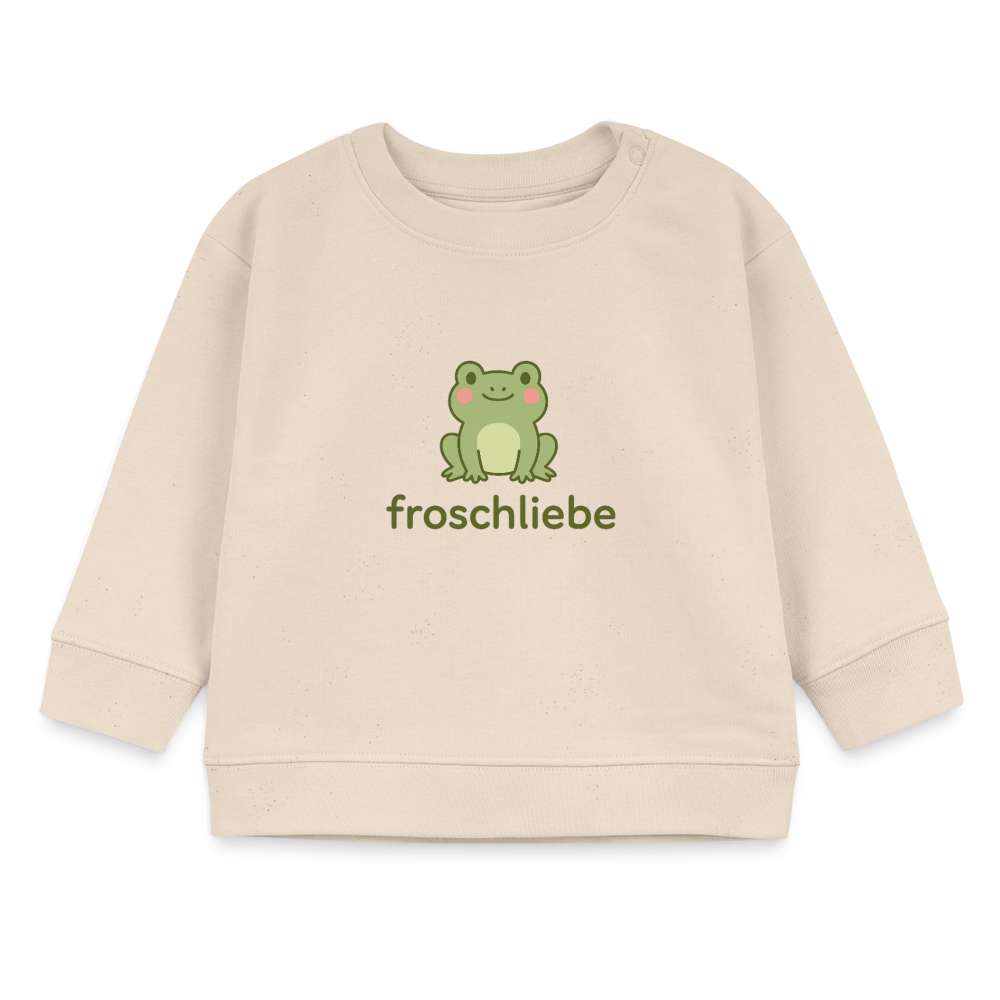 Bio-Sweatshirt "Frosch" - Weißgrau