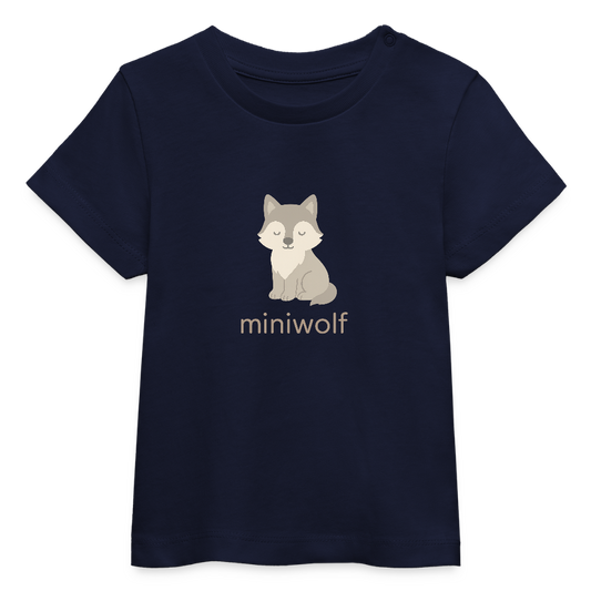 Baby Bio-T-Shirt "Wolf" - Navy