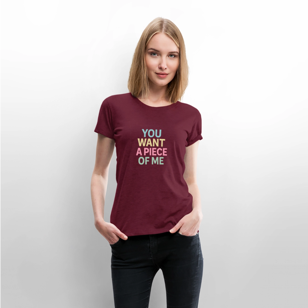 Frauen Premium T-Shirt "piece of me" - Burgunderrot