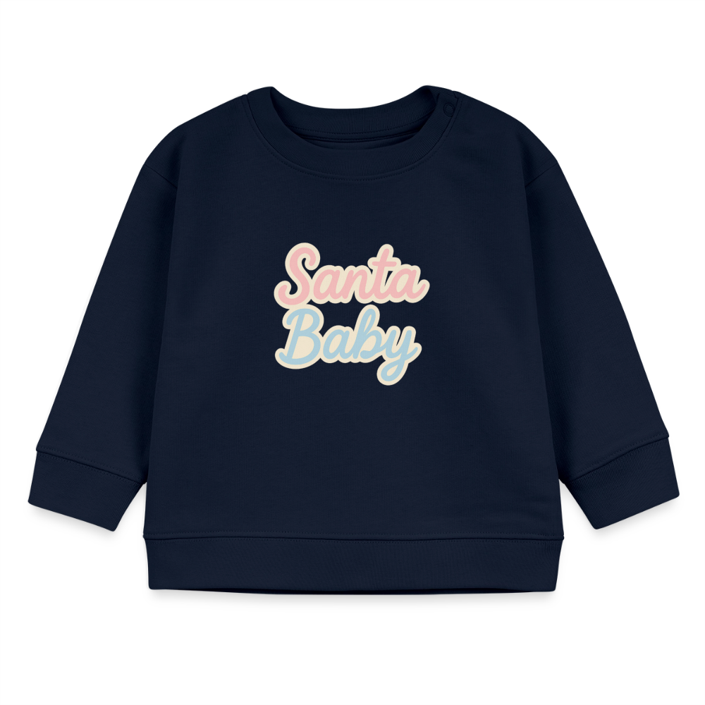 Kids Bio-Sweatshirt "Santa Baby" - Navy