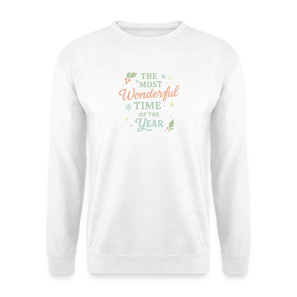 Unisex Pullover "The Most Wonderful Time" - Weiß