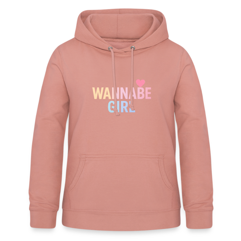 Frauen Hoodie "Wannabe Girl" - Altrosa