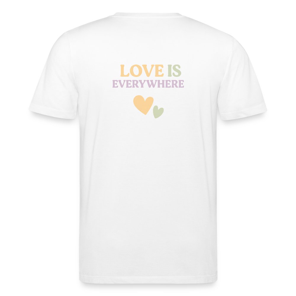 Unisex Bio-T-Shirt "Love is everywhere" - Weiß
