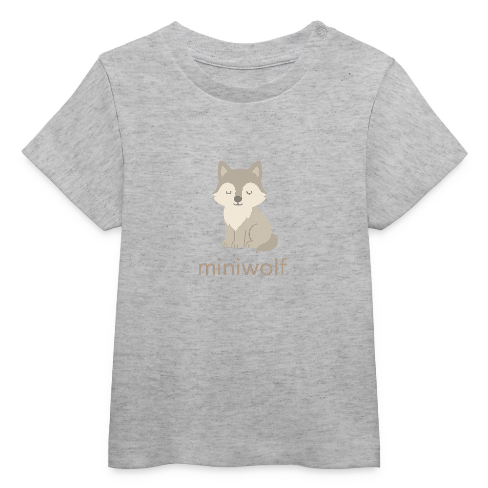 Baby Bio-T-Shirt "Wolf" - Grau meliert
