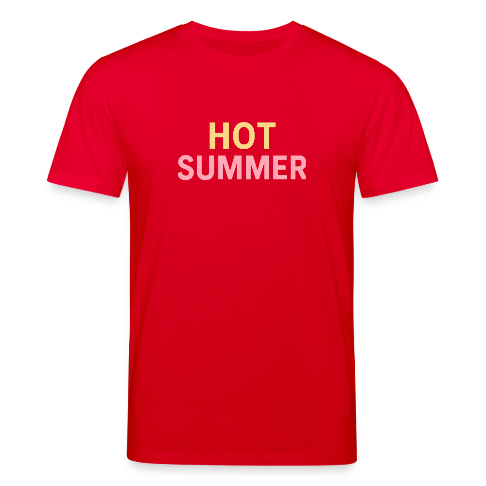 Unisex Bio-T-Shirt "hot summer" - Rot