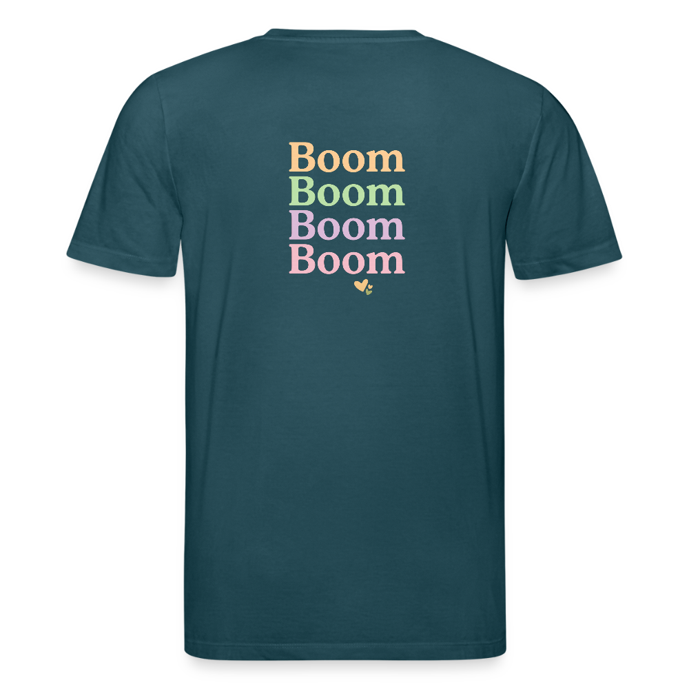Unisex Bio-T-Shirt "Boom Boom Boom Boom" - Dunkles Petrol