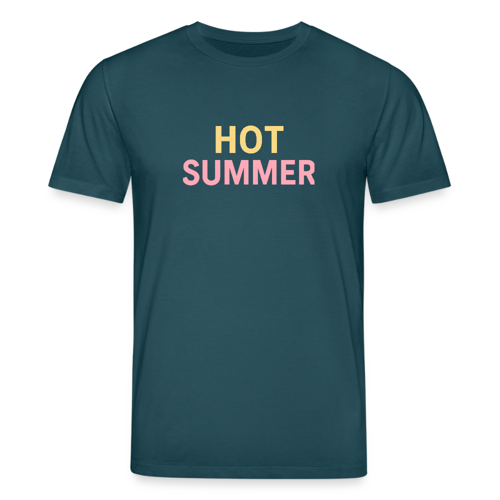 Unisex Bio-T-Shirt "hot summer" - Dunkles Petrol