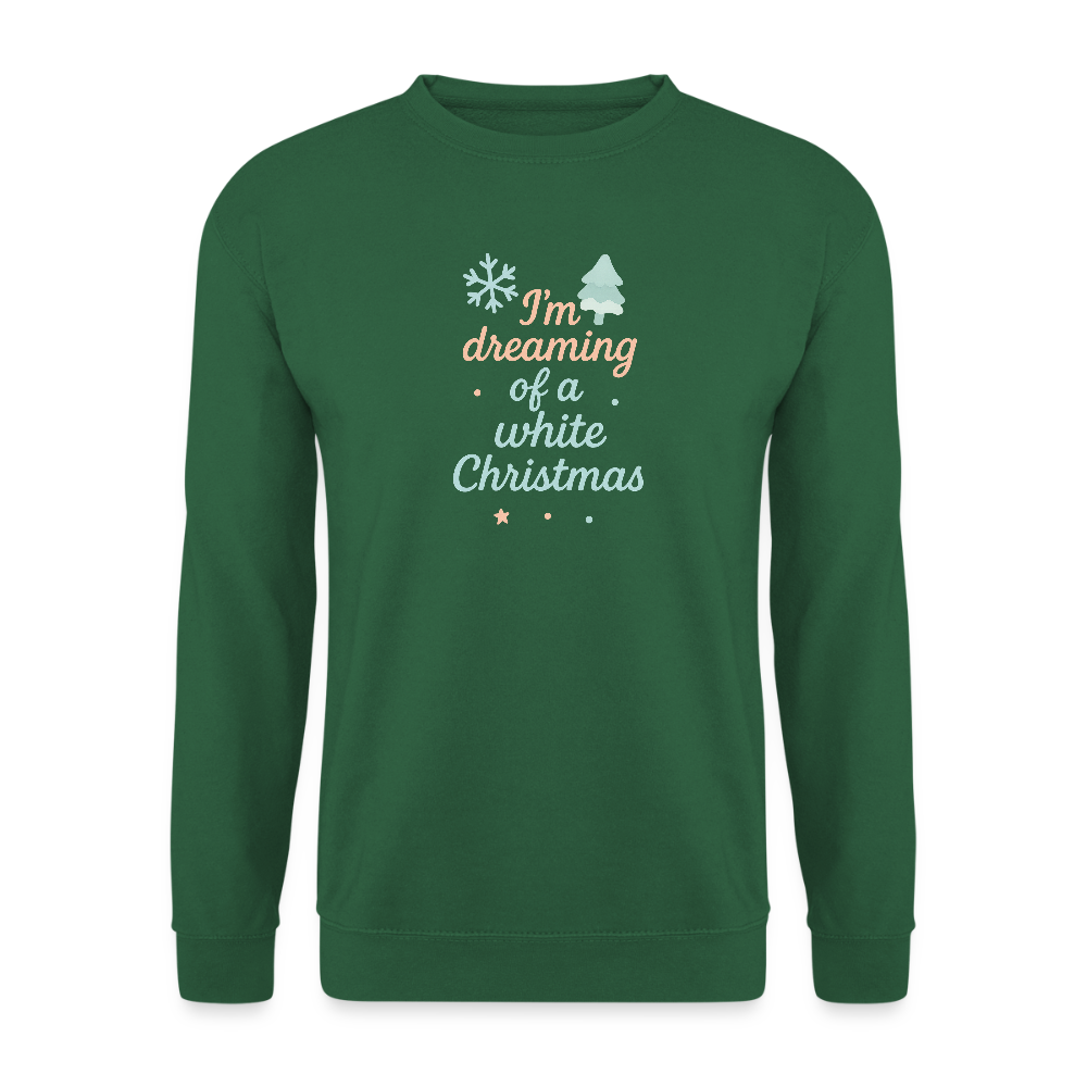 Unisex Pullover "White Christmas" - Grün