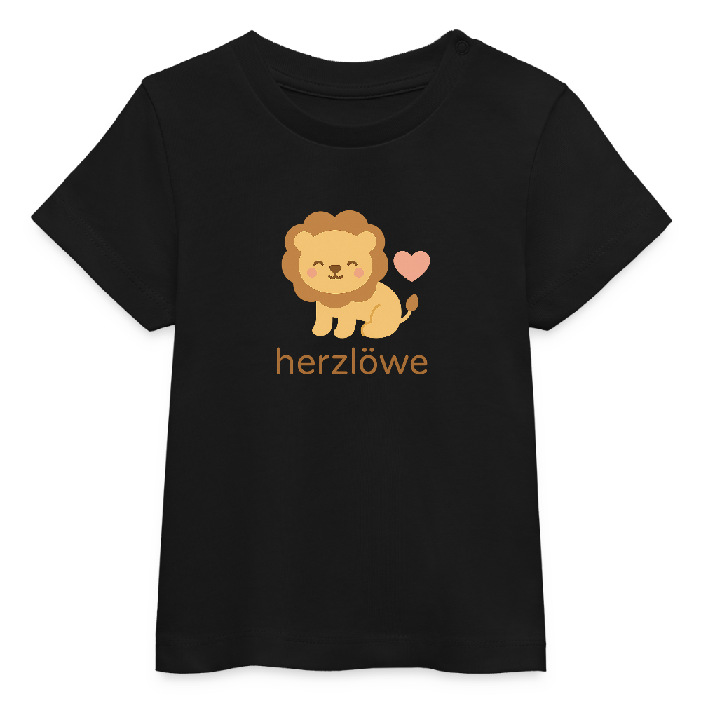 Baby Bio-T-Shirt "Löwe" - Schwarz