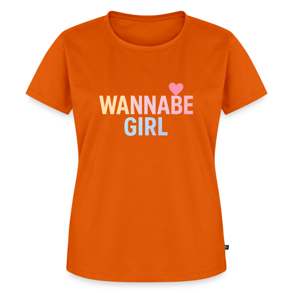 Frauen Premium T-Shirt "Wannabe Girl" - Orange 