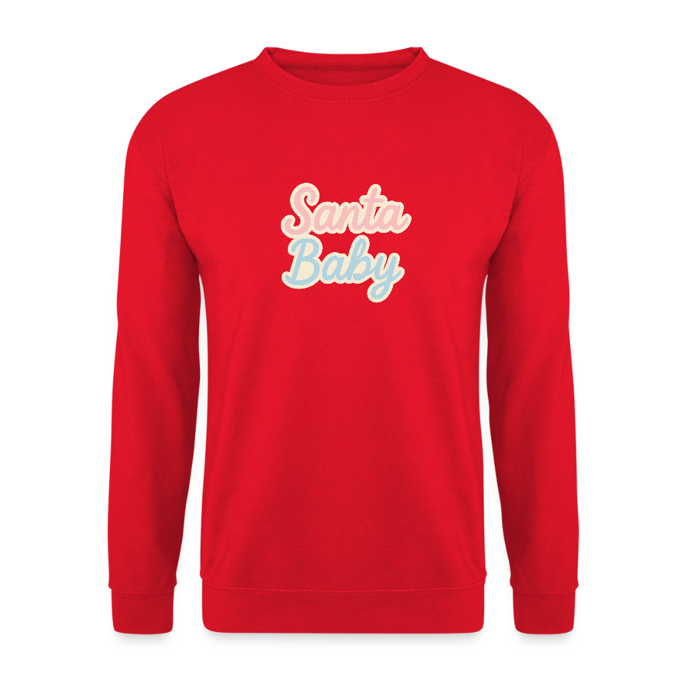 Unisex Pullover "Santa Baby" - Rot