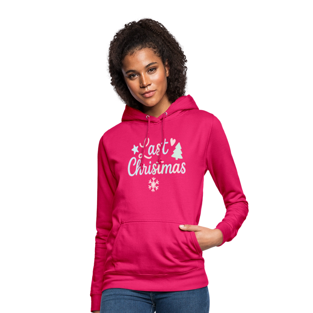 Frauen Hoodie "Last Christmas" - dunkles Pink