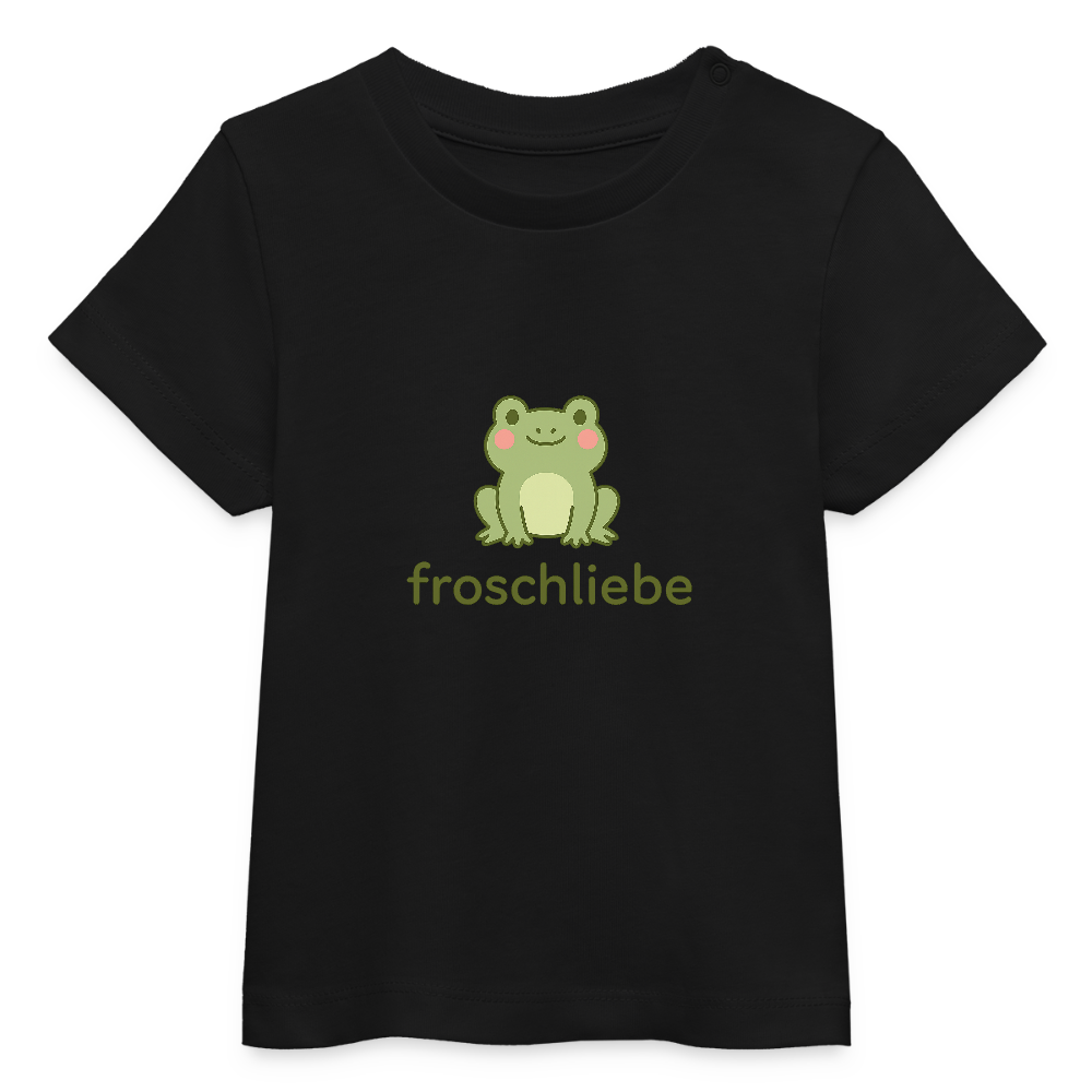 Baby Bio-T-Shirt "Frosch" - Schwarz