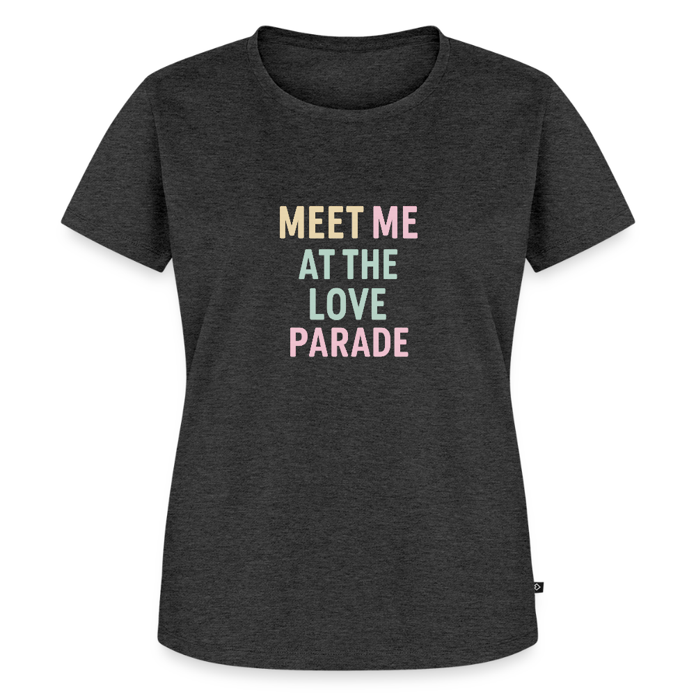 Frauen Premium T-Shirt "loveparade" - Anthrazit meliert