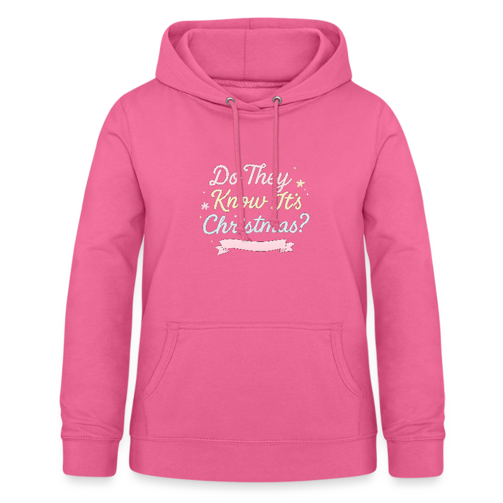 Frauen Hoodie "Do They Know It's Christmas?" - Pink