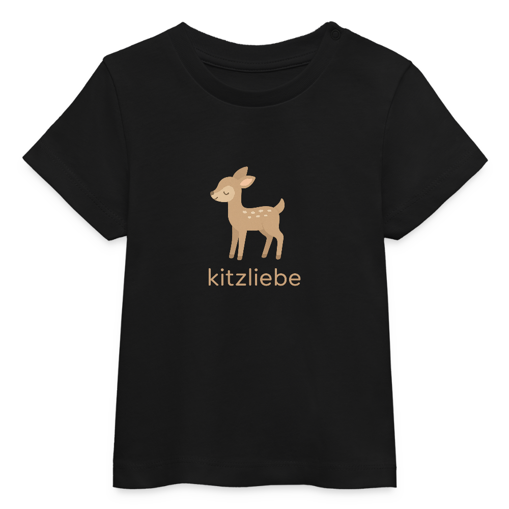 Baby Bio-T-Shirt "Reh" - Schwarz