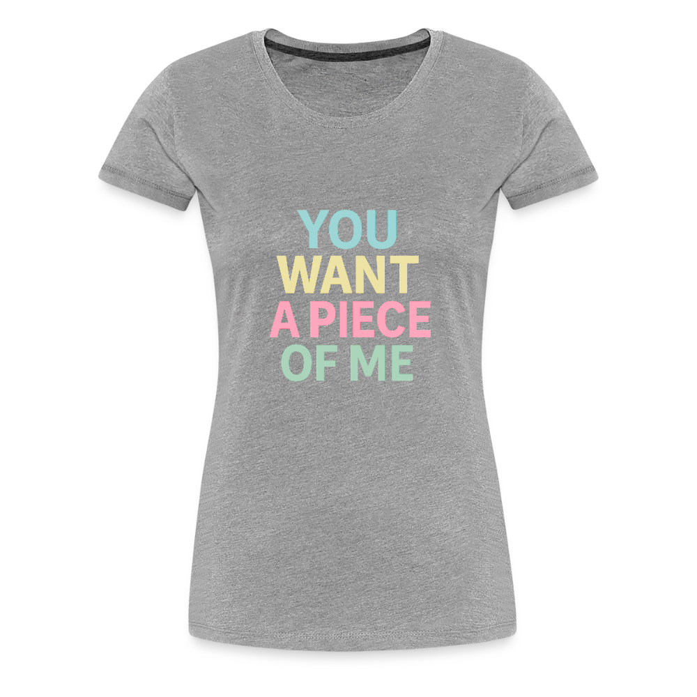 Frauen Premium T-Shirt "piece of me" - Grau meliert