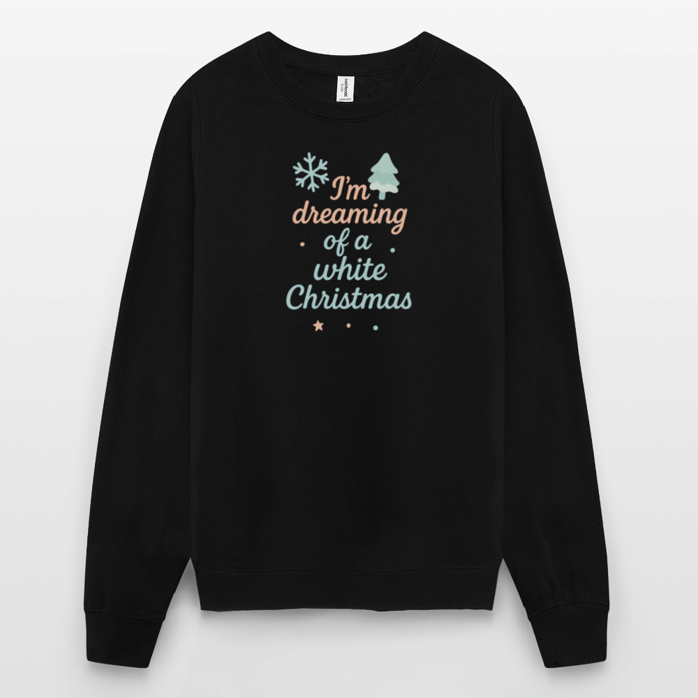 Unisex Pullover "White Christmas" - Schwarz