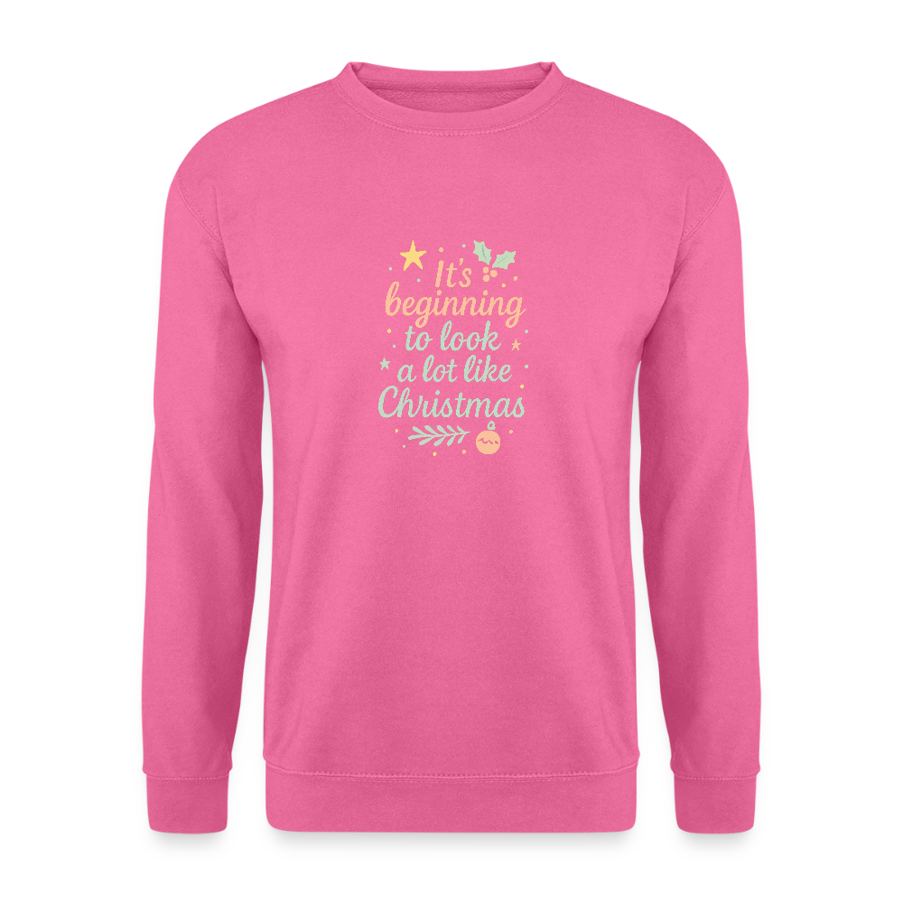 Unisex Pullover "It's beginning to look like Christmas" - Pink