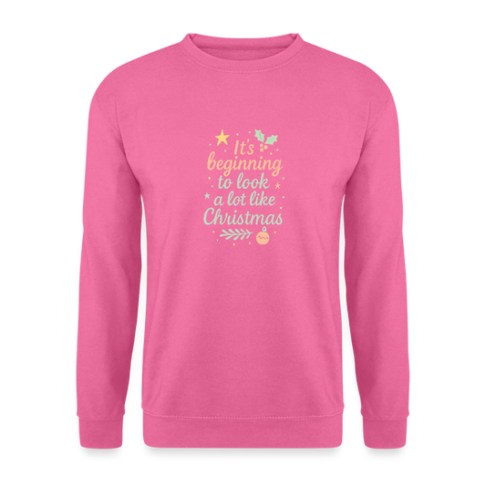 Unisex Pullover "It's beginning to look like Christmas" - Pink