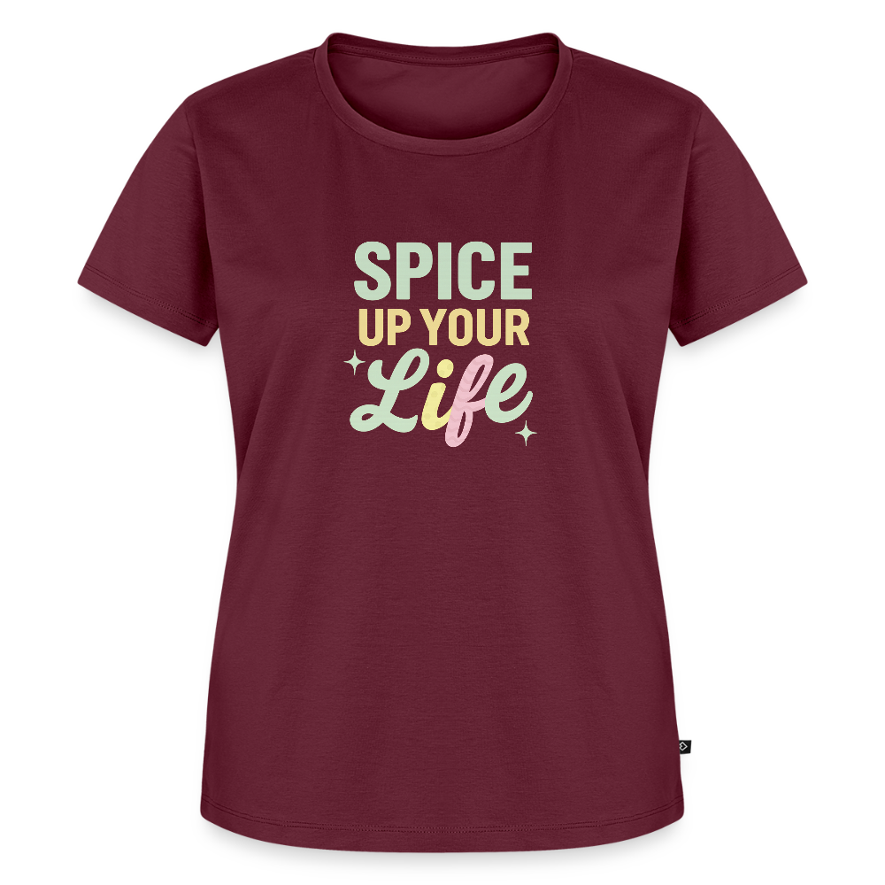 Frauen Premium T-Shirt "spice up your life" - Burgunderrot