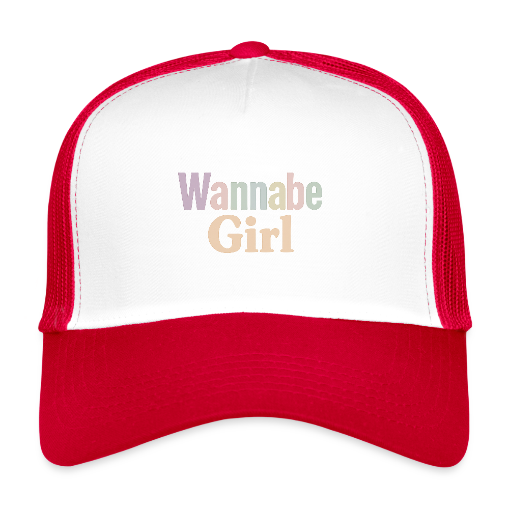 Cap "Wannabe Girl" - Weiß/Rot