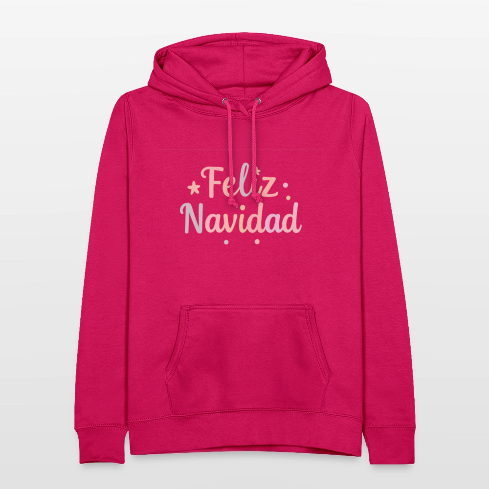 Frauen Hoodie "Feliz Navidad" - dunkles Pink