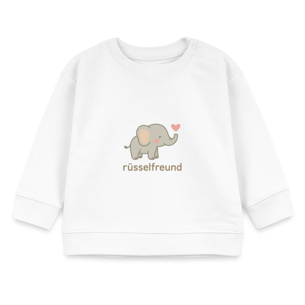 Bio-Sweatshirt "Elefant" - Weiß