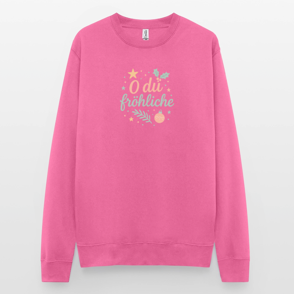 Unisex Pullover "O du fröhliche" - Pink