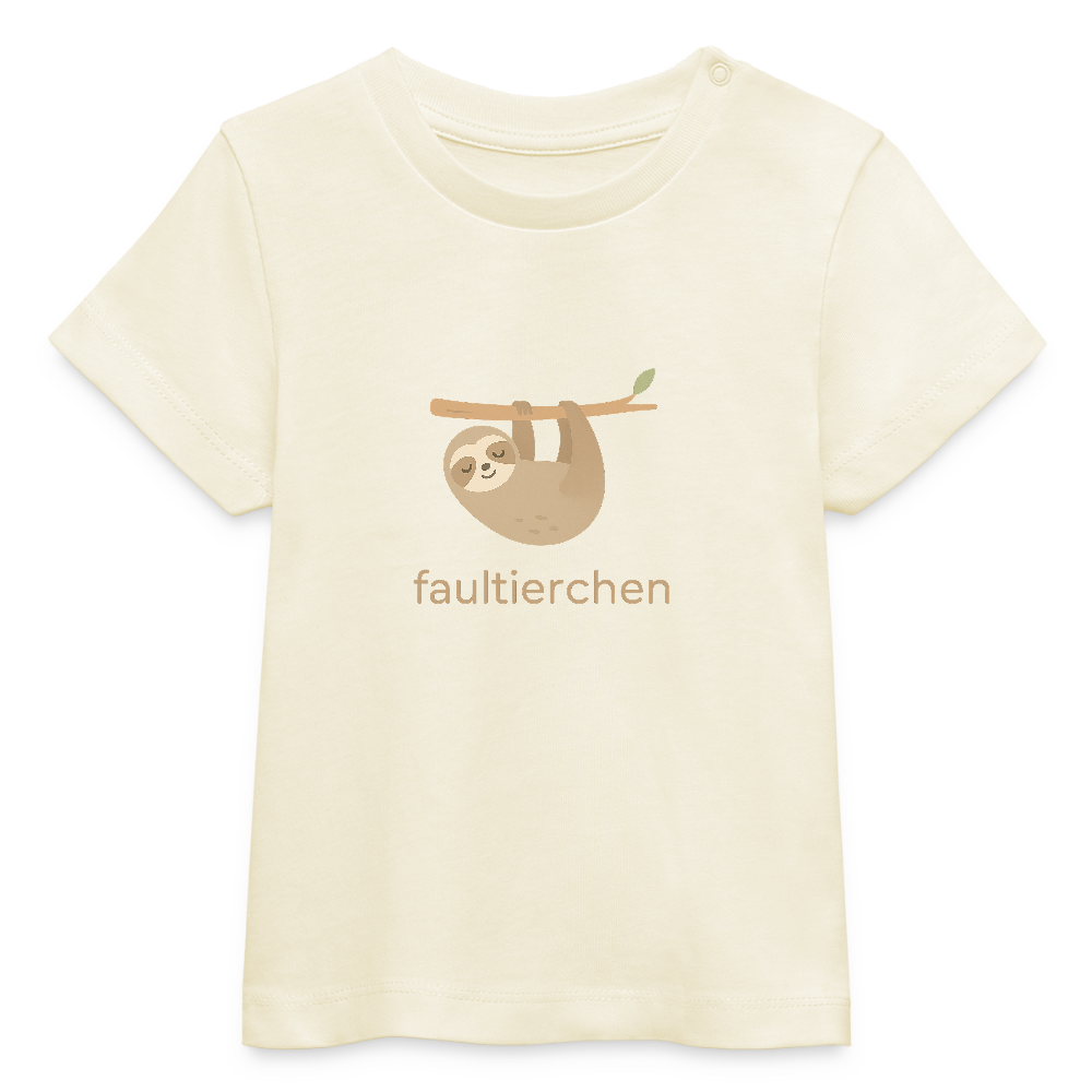 Baby Bio-T-Shirt "Faultier" - Weißgrau