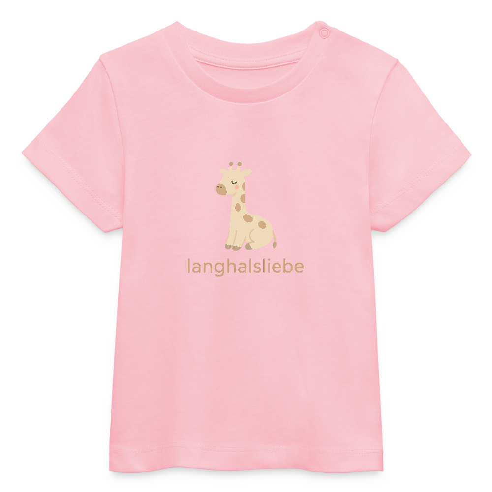 Baby Bio-T-Shirt "Giraffe" - Hellrosa