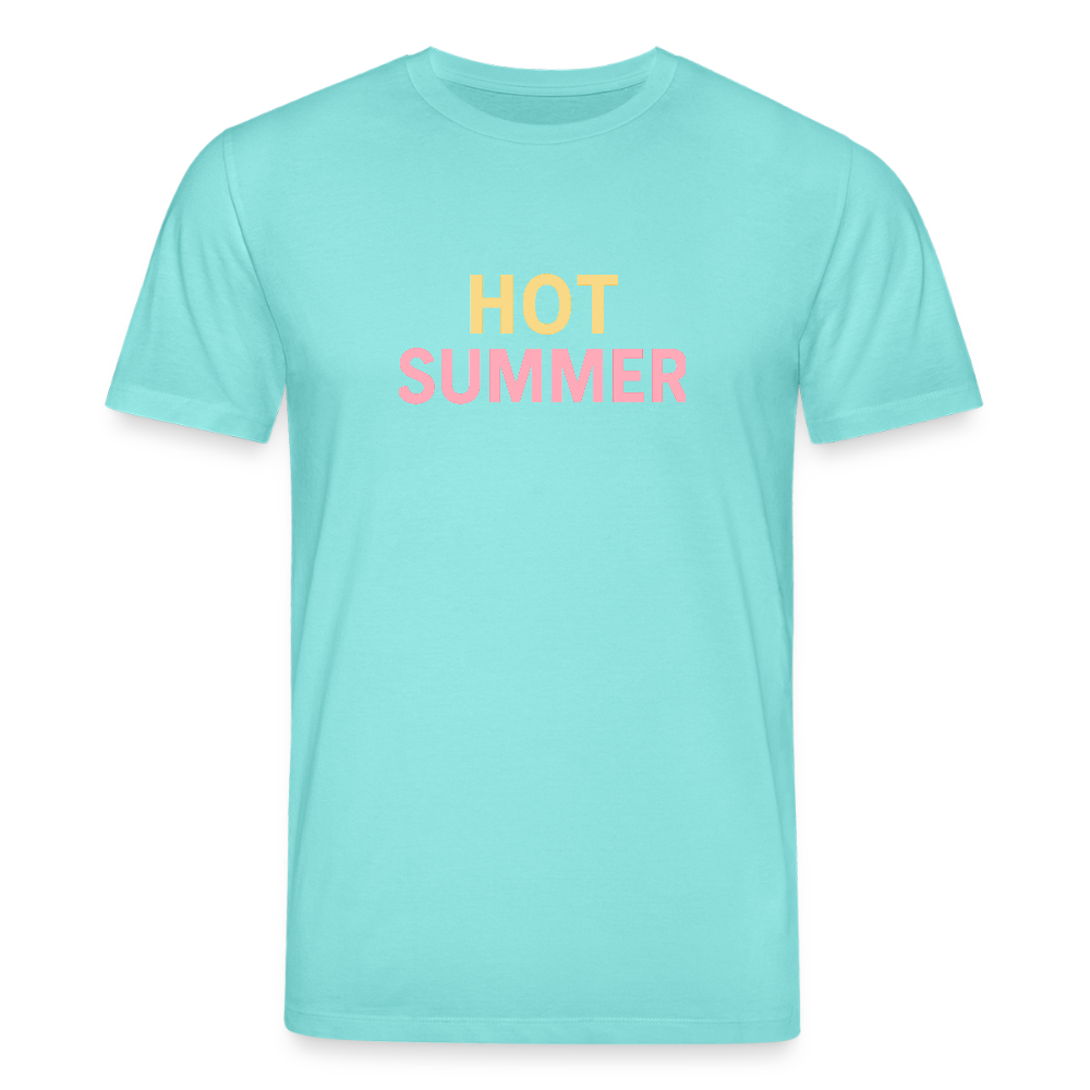 Unisex Bio-T-Shirt "hot summer" - Poolblau