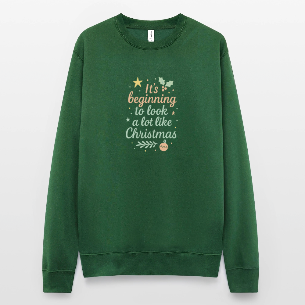 Unisex Pullover "It's beginning to look like Christmas" - Grün