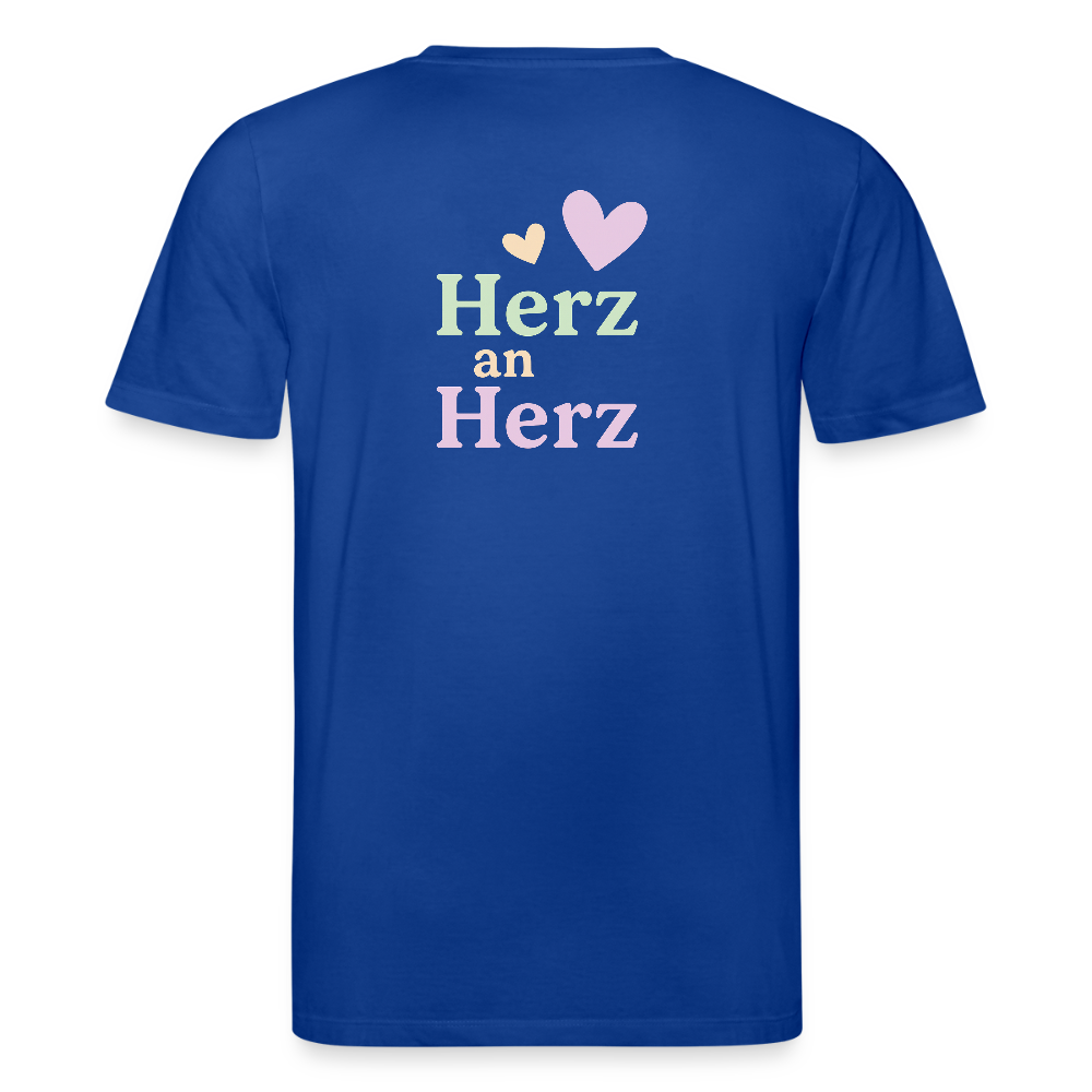 Unisex Bio-T-Shirt "Herz an Herz" - Dunkelblau