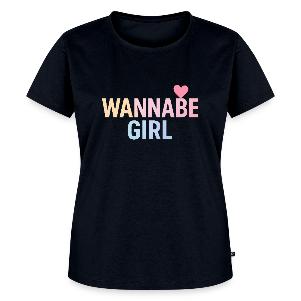 Frauen Premium T-Shirt "Wannabe Girl" - Navy