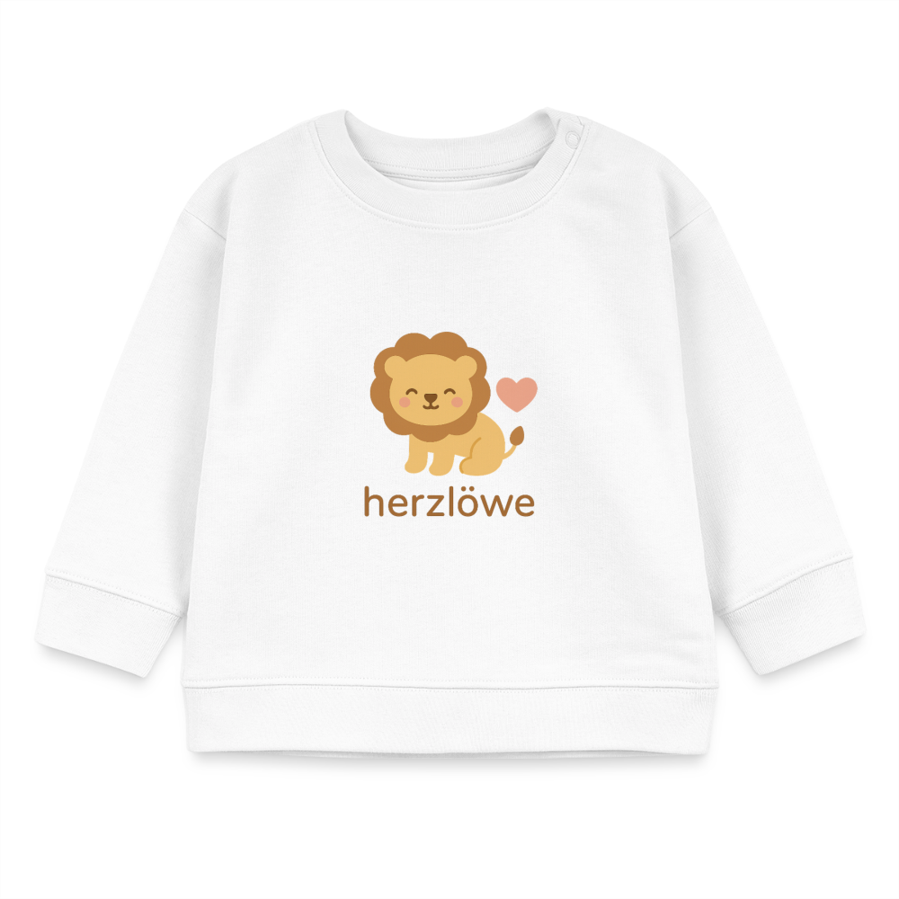 Bio-Sweatshirt "Löwe" - Weiß