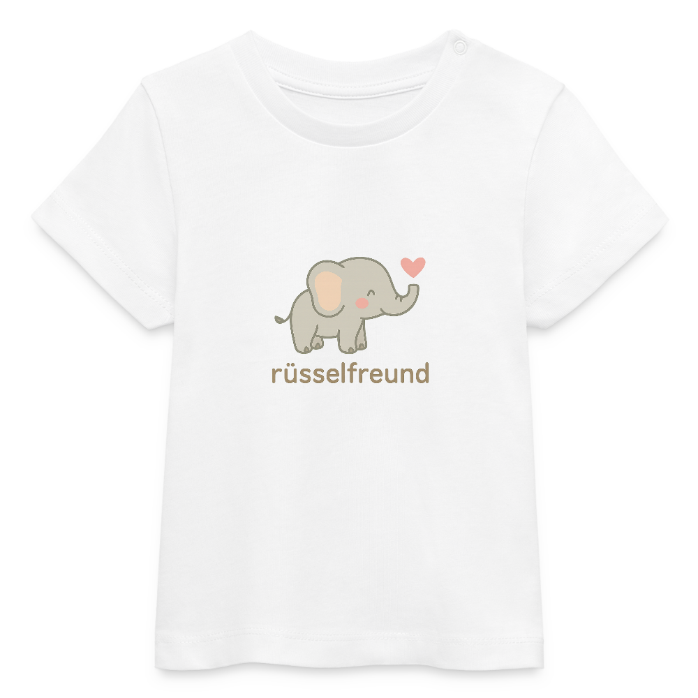 Baby Bio-T-Shirt "Elefant" - Weiß