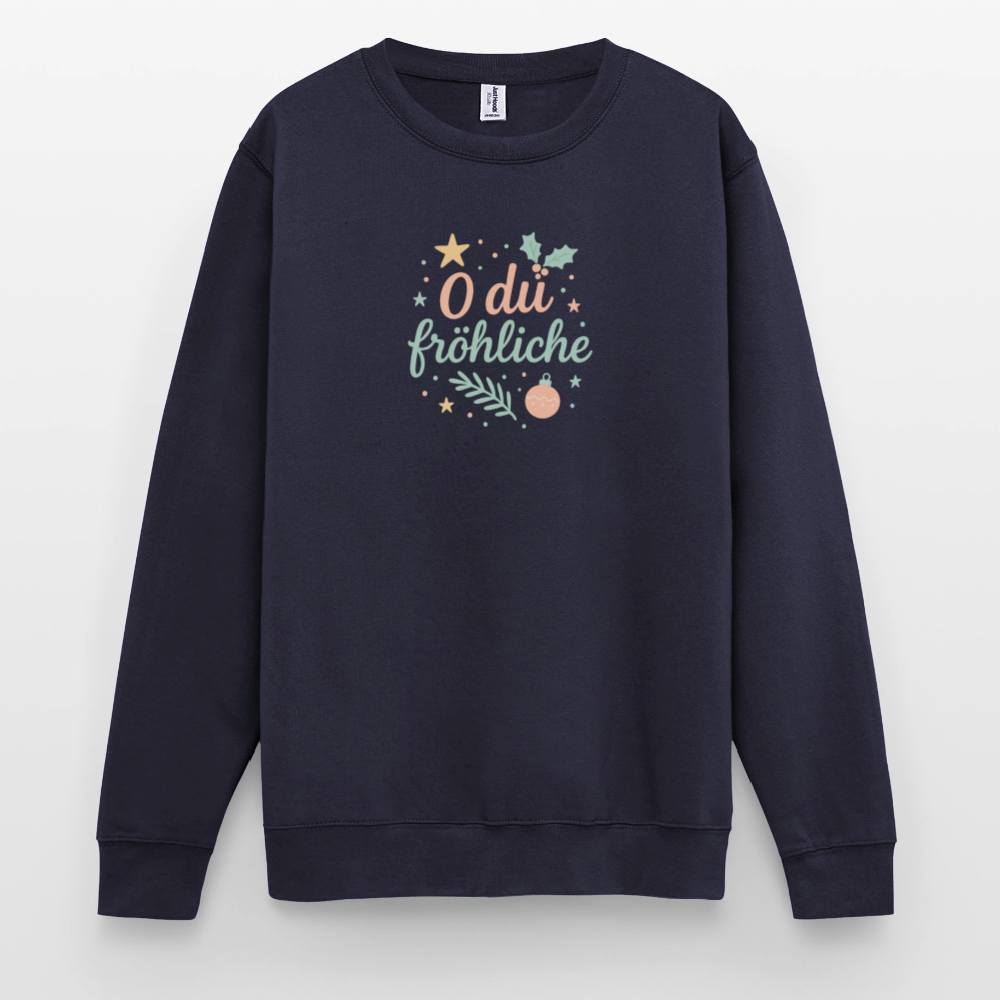 Unisex Pullover "O du fröhliche" - Navy