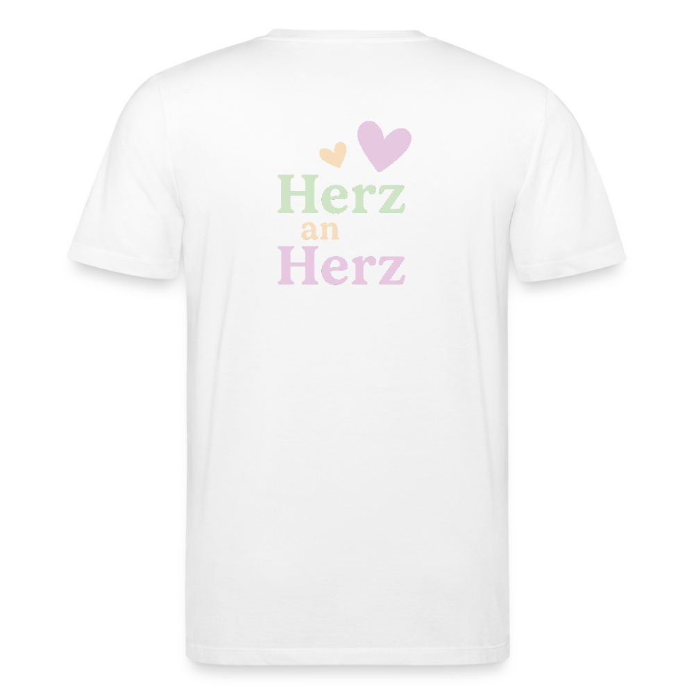 Unisex Bio-T-Shirt "Herz an Herz" - Weiß