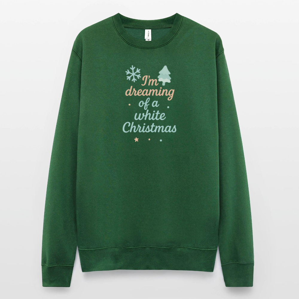 Unisex Pullover "White Christmas" - Grün