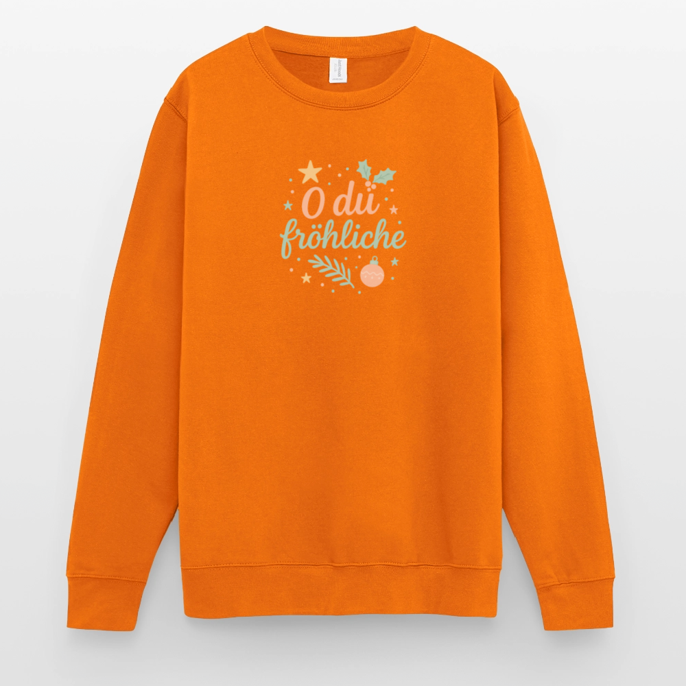 Unisex Pullover "O du fröhliche" - Orange